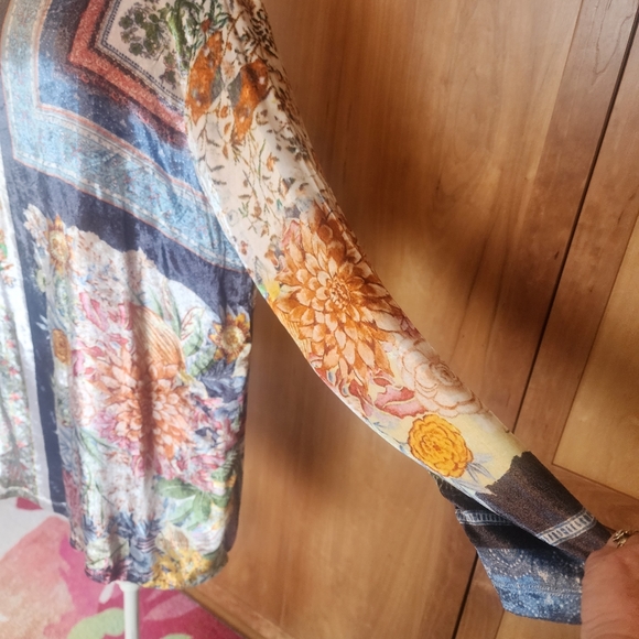 Soft Surroundings Ashbury Velvet Tunic Sz XL Floral - Picture 4 of 7